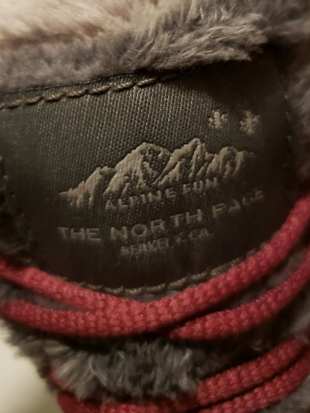 Kids Waterproof Winter Boots - Gray with Maroon Accents